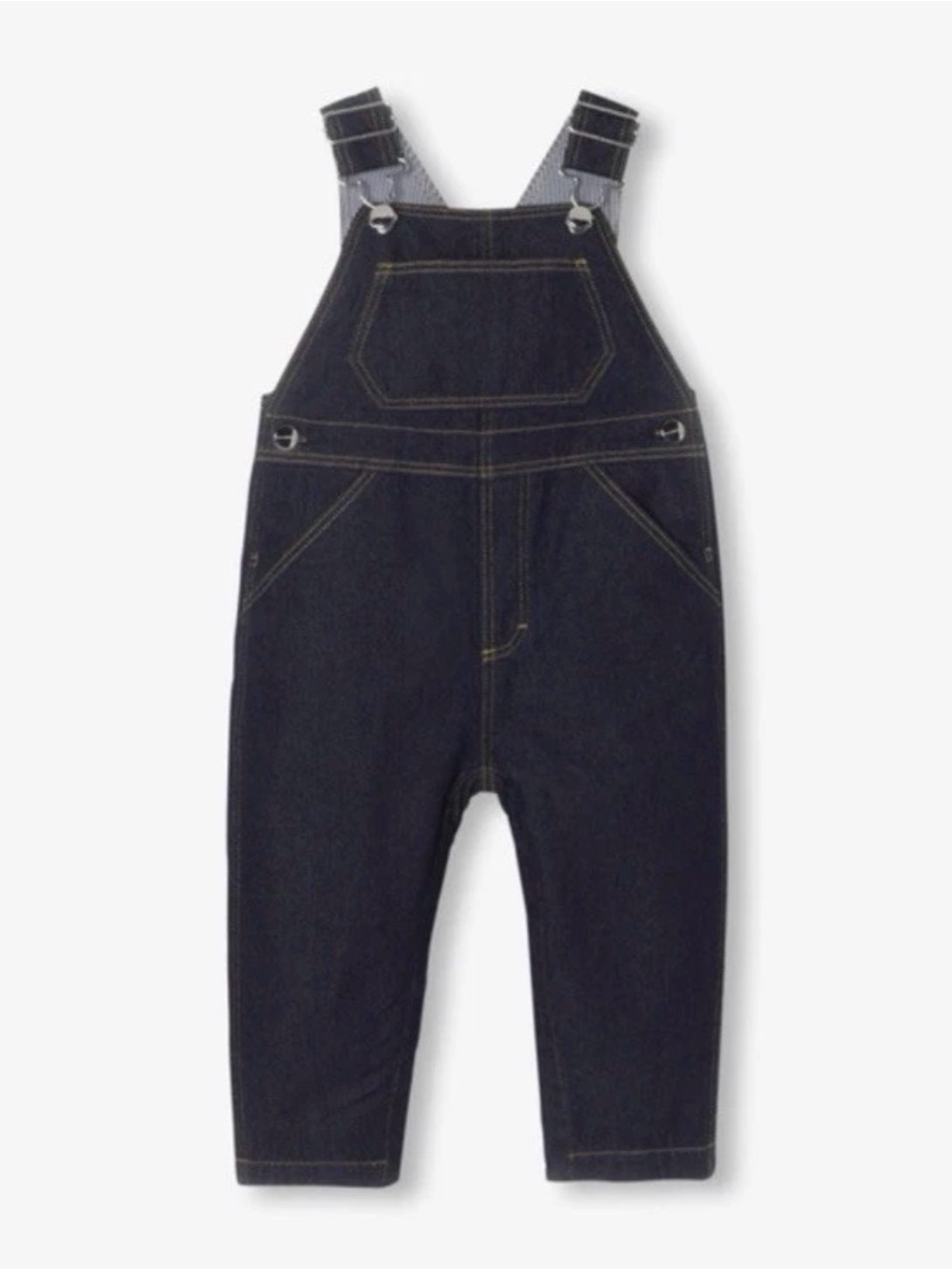 Jacadi Paris Boys Blue Denim Cotton Overalls One-Piece 12 Months